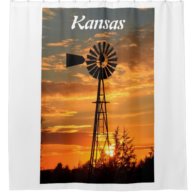 Rideau de douche du Kansas Sunset (Devant)