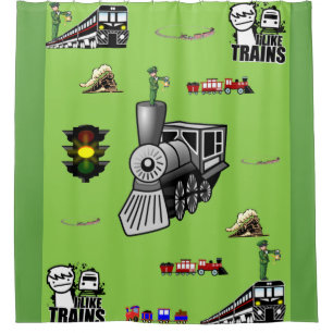 Rideau de douche du train