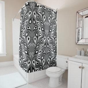 rideau de douche en cachemire gris