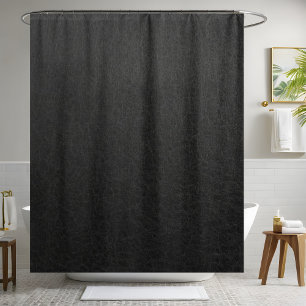 Rideau de douche en cuir noir