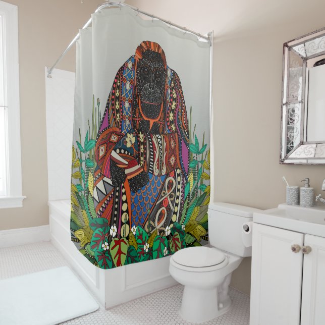 rideau de douche en étain (En situation)