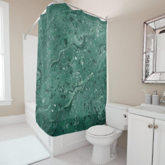 Rideau de douche en marbre vert