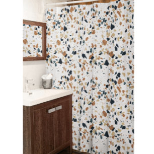 Rideau de douche en mosaïque beige