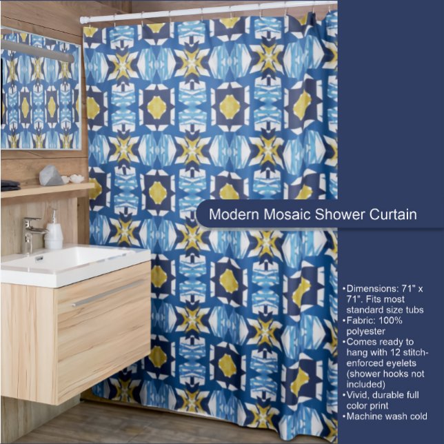Rideau de douche en mosaïque moderne (Créateur téléchargé)