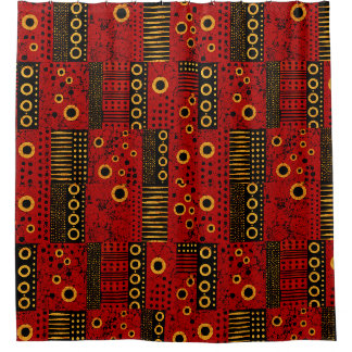 Rideau de douche en patchwork tribal à éclat de so