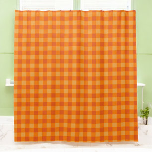Rideau de douche en plastique orange Buffalo pour
