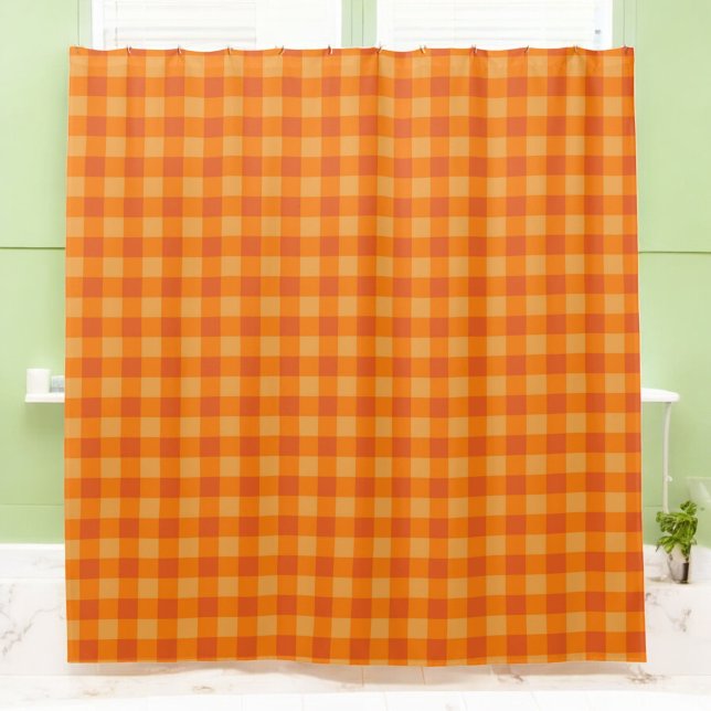 Rideau de douche en plastique orange Buffalo pour  (Créateur téléchargé)