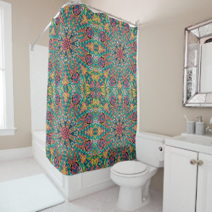 Rideau de douche Festive Boho Mandala