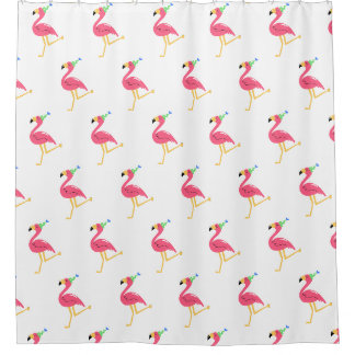 Rideau de douche Flamant rose