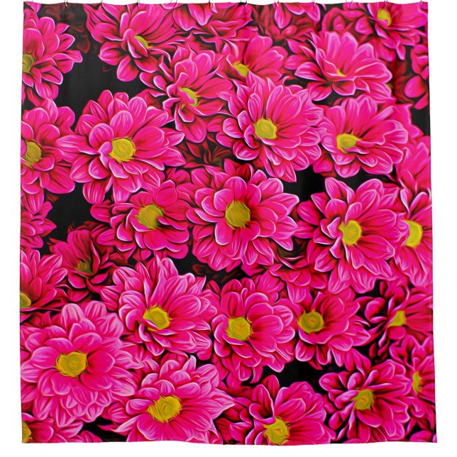 Rideau de douche Fleurs roses (Devant)