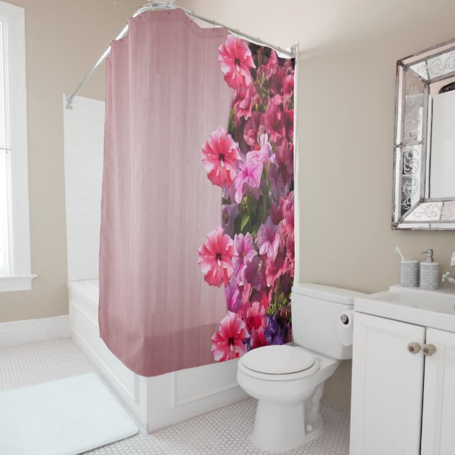 Rideau de douche Floral (En situation)