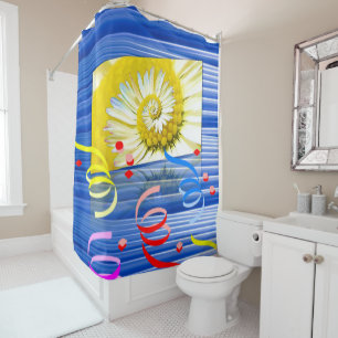 Rideau de douche floral