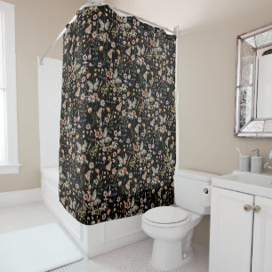Rideau de douche floral Boho