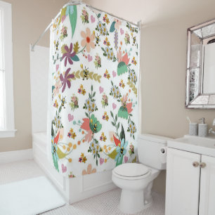 Rideau de douche Floral Bumblebee