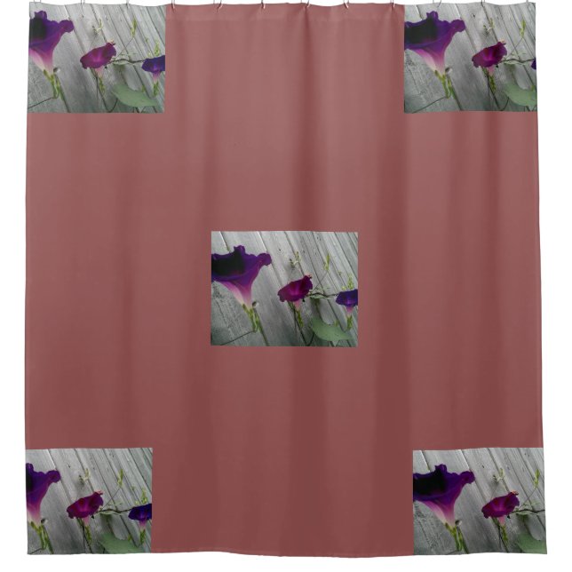 Rideau de douche floral rose (Devant)
