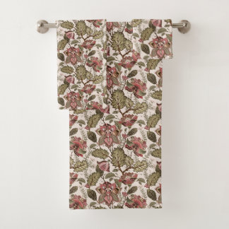 Rideau de douche floral rustique vintage