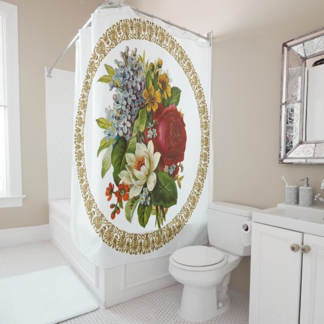 Rideau de douche Floral Victorian (En situation)