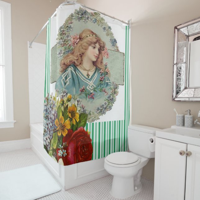 Rideau de douche Floral Victorian (En situation)