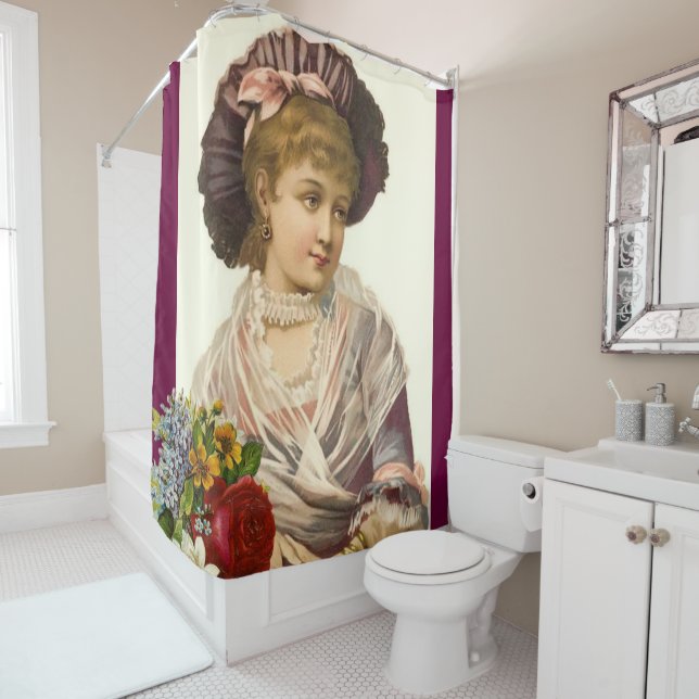 Rideau de douche Floral Victorian (En situation)