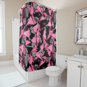Rideau de douche Formes triangles géométriques san