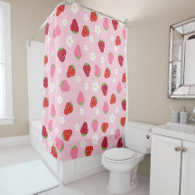 Rideau de douche Fraises & Marguerites