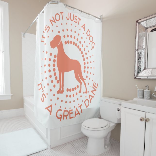 Rideau de douche Funny Great Dane (En situation)