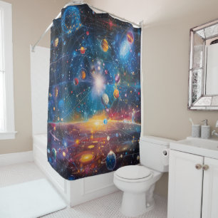 Rideau de douche Galaxie Cosmique