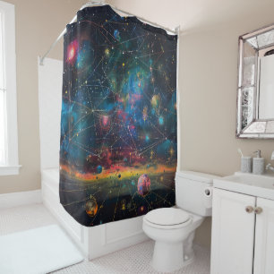 Rideau de douche Galaxie Cosmique