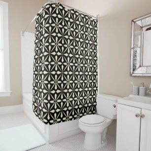 Rideau de douche géométrique Art déco