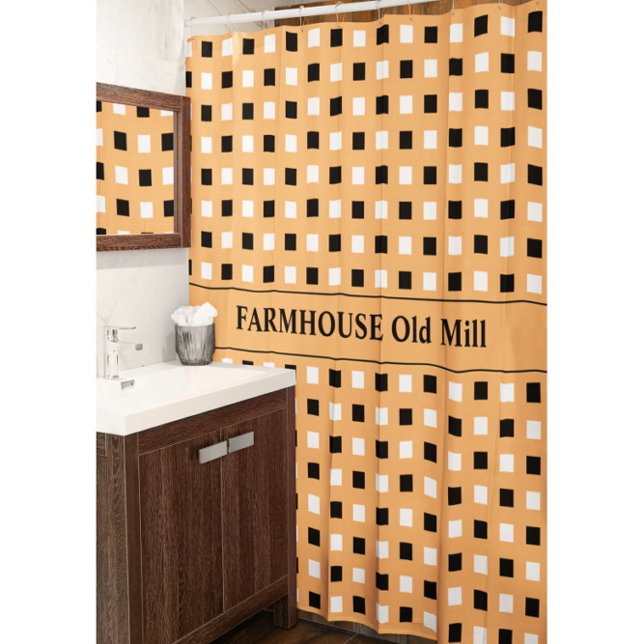 Rideau de douche géométrique petit Carré (Créateur téléchargé)