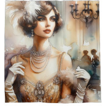 Rideau de douche Glamor Art Déco vintage