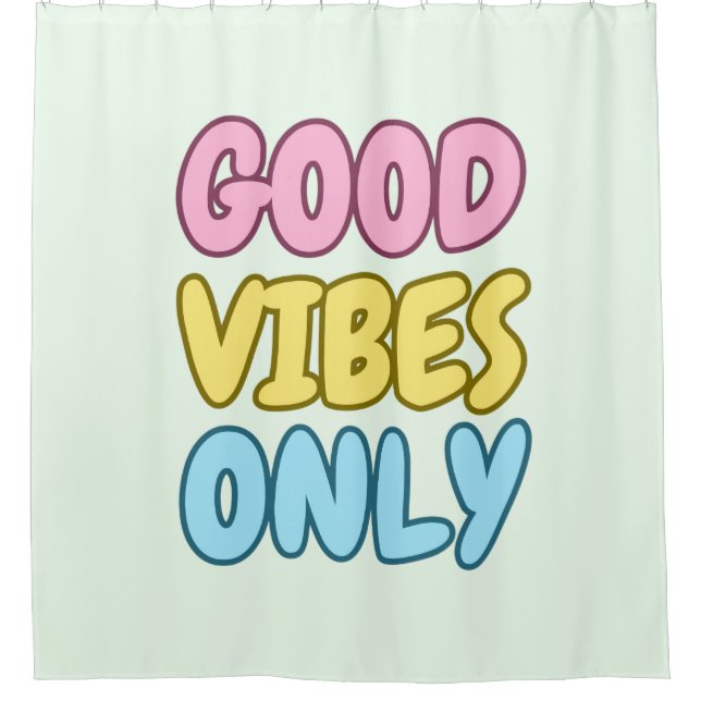 Rideau de douche Good Vibes Only  (Devant)