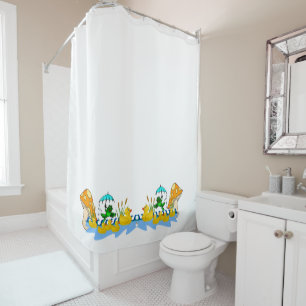 Rideau de douche Grenouilles Canards 
