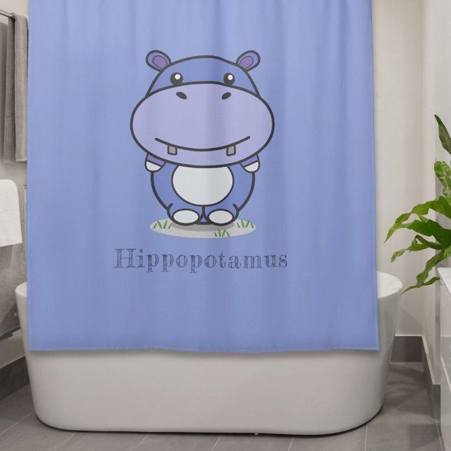 Rideau de douche Hippo mignon (Cute Hippo Shower Curtain)