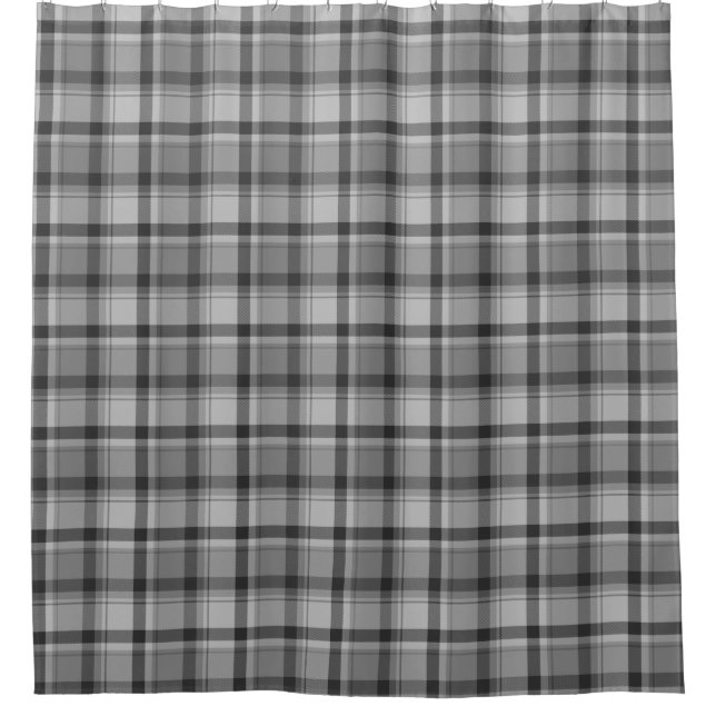 Rideau de douche imprimé à flanelle gris (doublure (Devant)