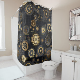 Rideau de douche industriel chic