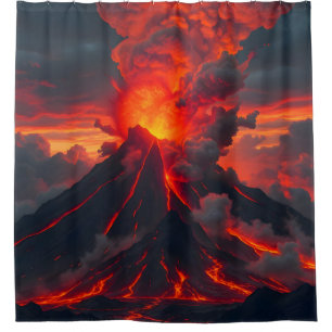 Rideau de douche Inferno Summit – Paysage fantasti
