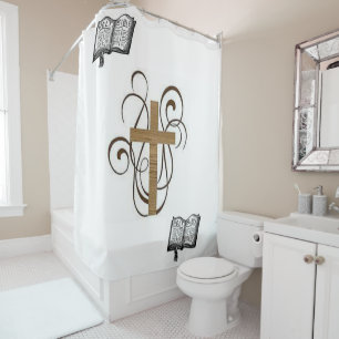 Rideau de douche Jésus