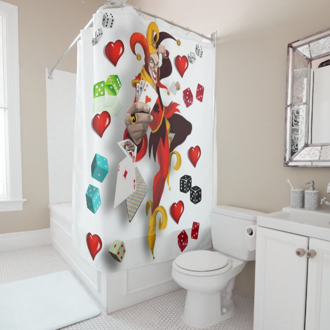 Rideau de douche Joker (En situation)