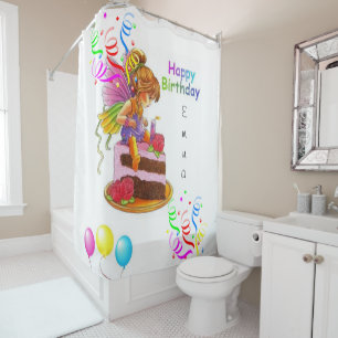 Rideau de douche Joyeux anniversaire