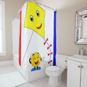 Rideau de douche Kite jaune