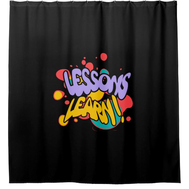 RIDEAU DE DOUCHE LEÇONS DE PEINTURE À LA MAISON  (Devant)