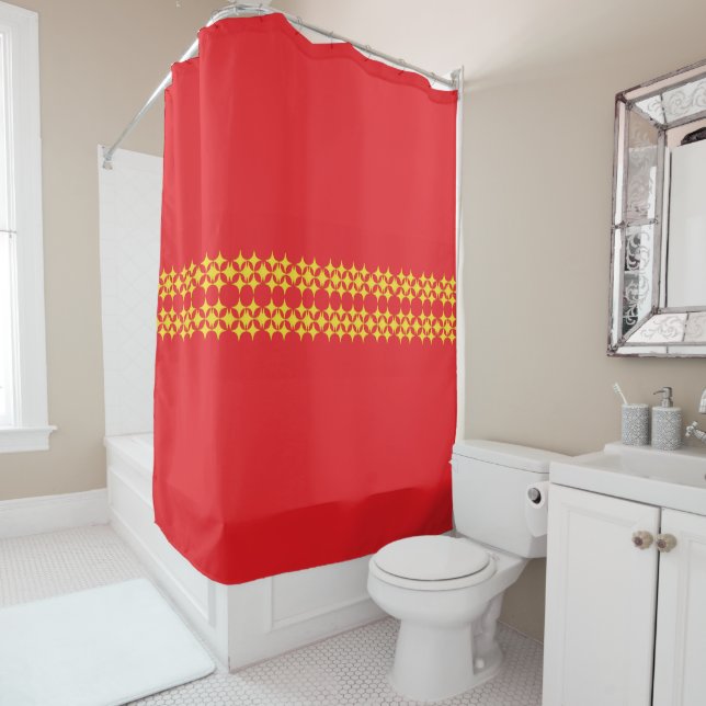 Rideau de douche Lignes d'étoiles (En situation)