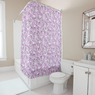 rideau de douche Lilac rose