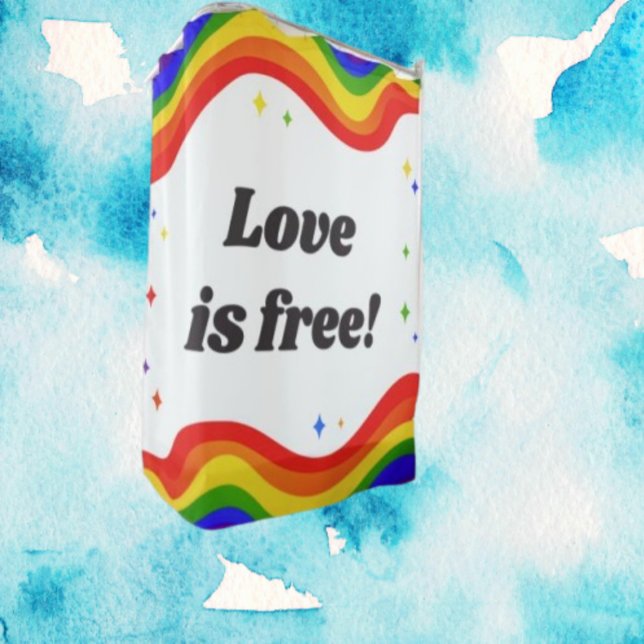 Rideau de douche Love is Free : Fierté Arc-en-ciel (Créateur téléchargé)