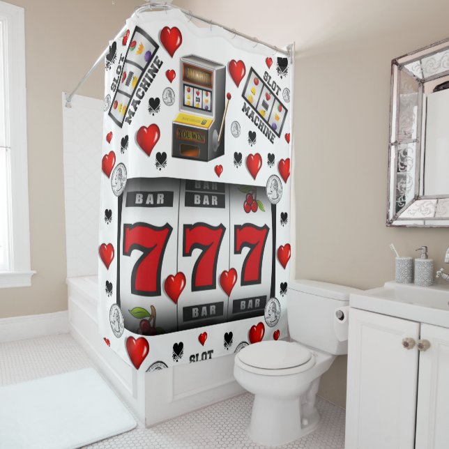Rideau de douche Lucky 77's (En situation)