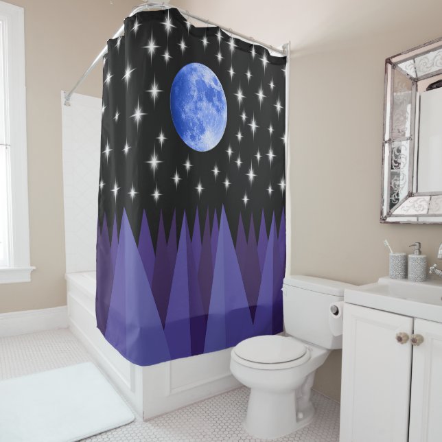 Rideau de douche Lune Starlight (En situation)