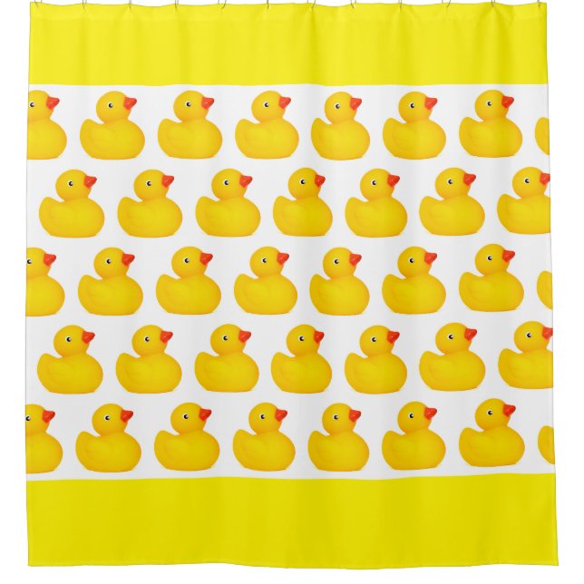 Rideau de douche luxueux Canards en caoutchouc (Devant)