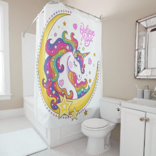 Rideau de douche magique Unicorn