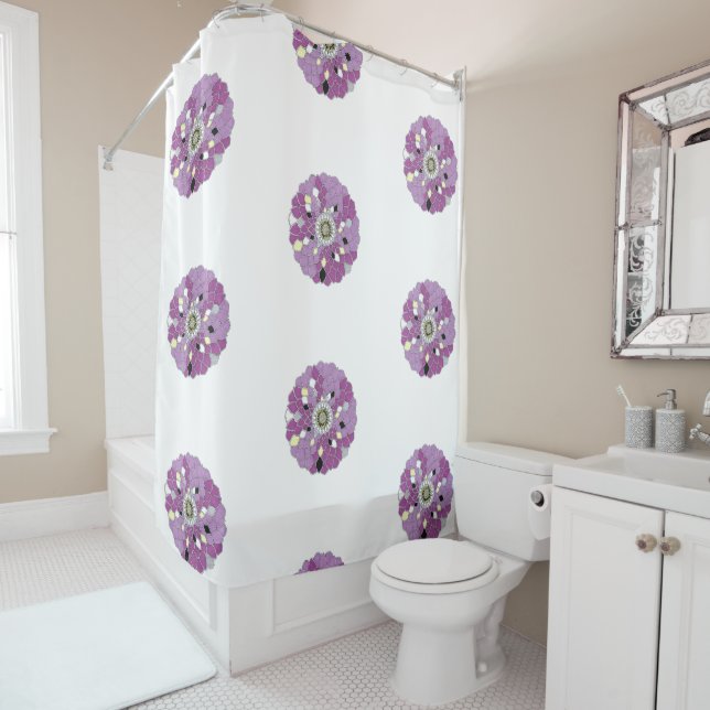 Rideau de douche Mandala  (En situation)